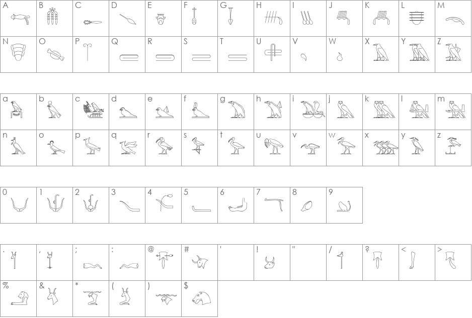 GlyphBasic2 font character map preview