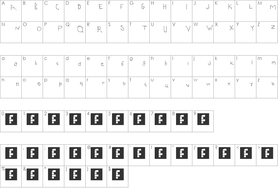 antwann font character map preview