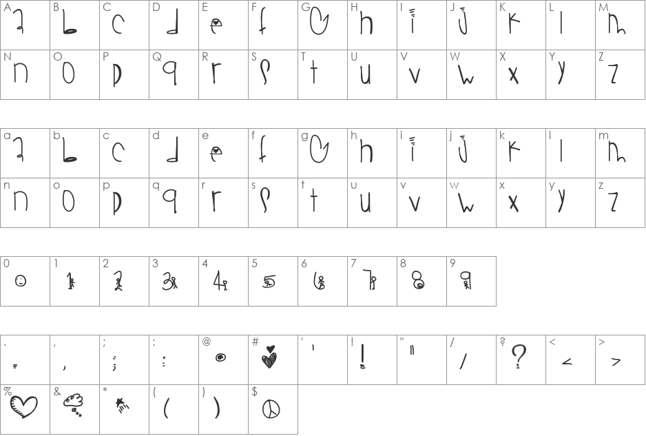 Goldmine font character map preview