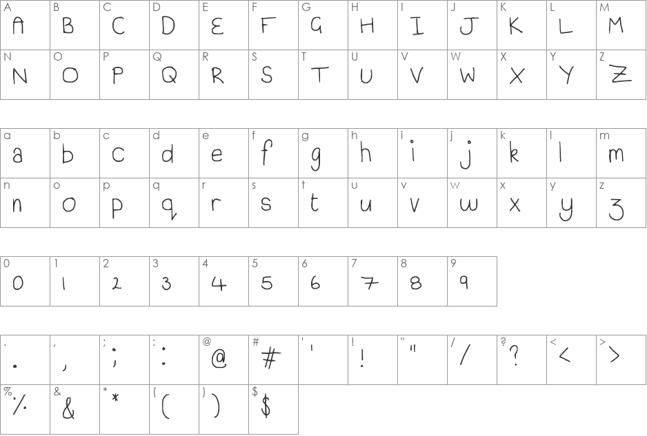 Goodbye 4 now, goodbye 4 good font character map preview