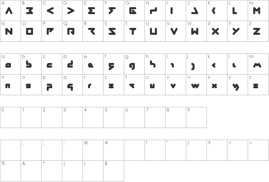ABSTRASCTIK font character map preview