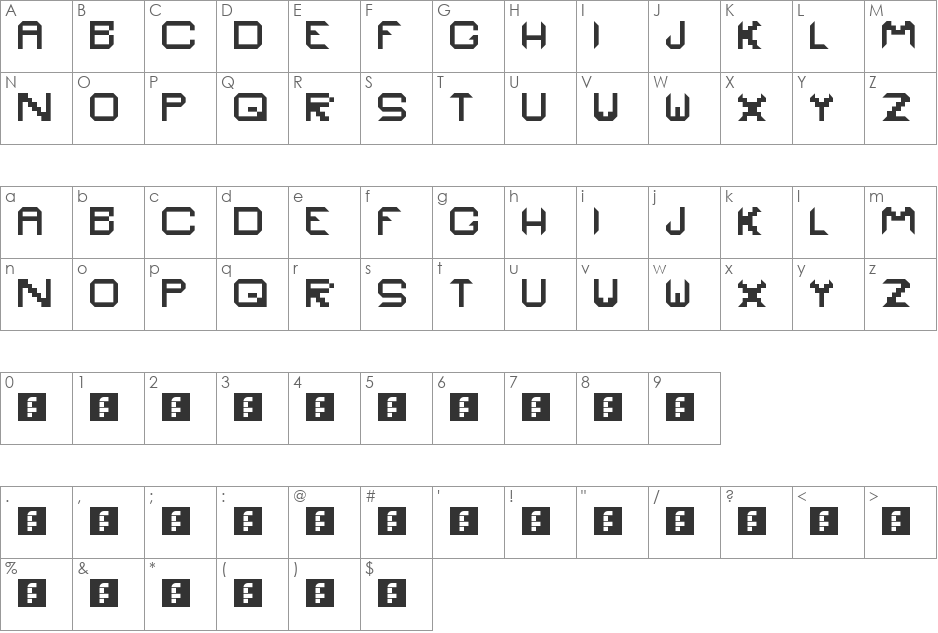 Aqua font character map preview