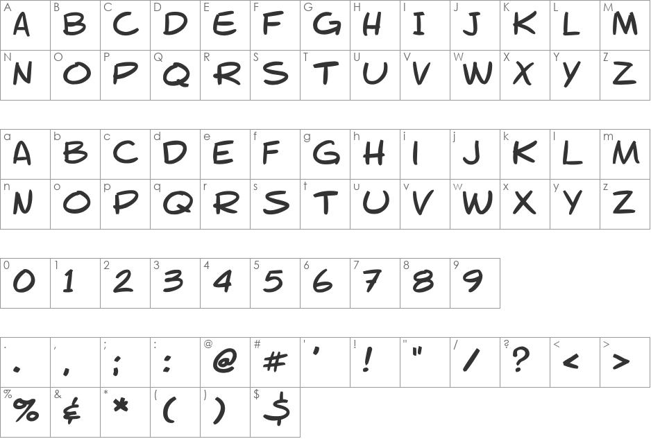 gsmfont font character map preview