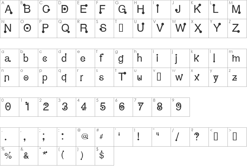 [email protected] font character map preview