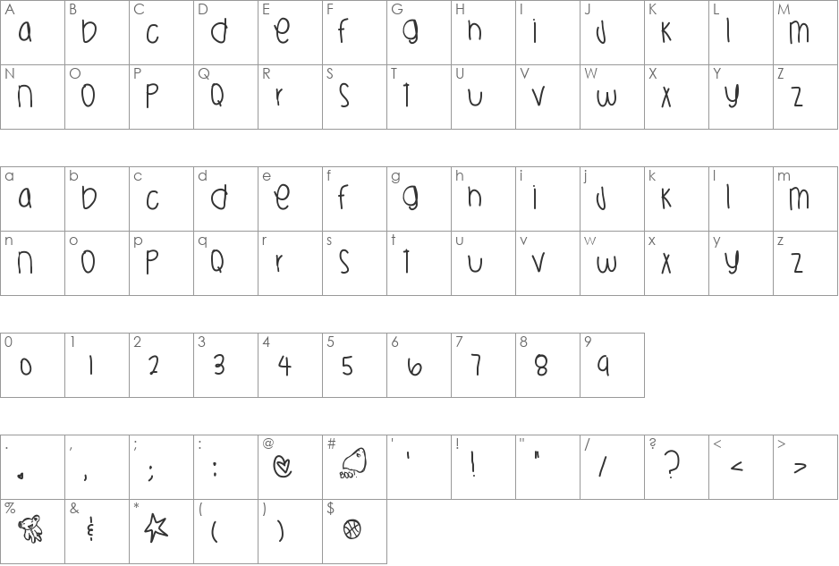 HaloweenIsBackYeahhhh font character map preview