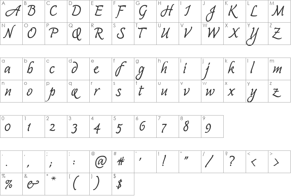 Harmonica  Bold font character map preview