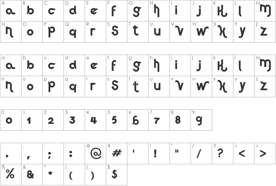 Haus Sweet Haus font character map preview