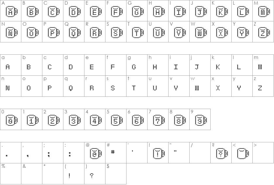 Have a break font character map preview