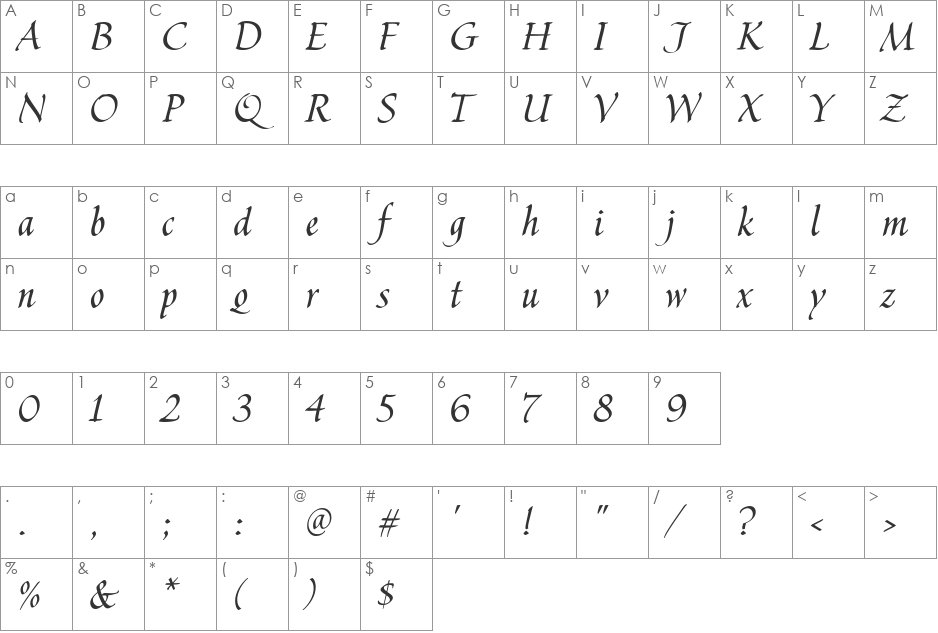 HavixHmkBold font character map preview