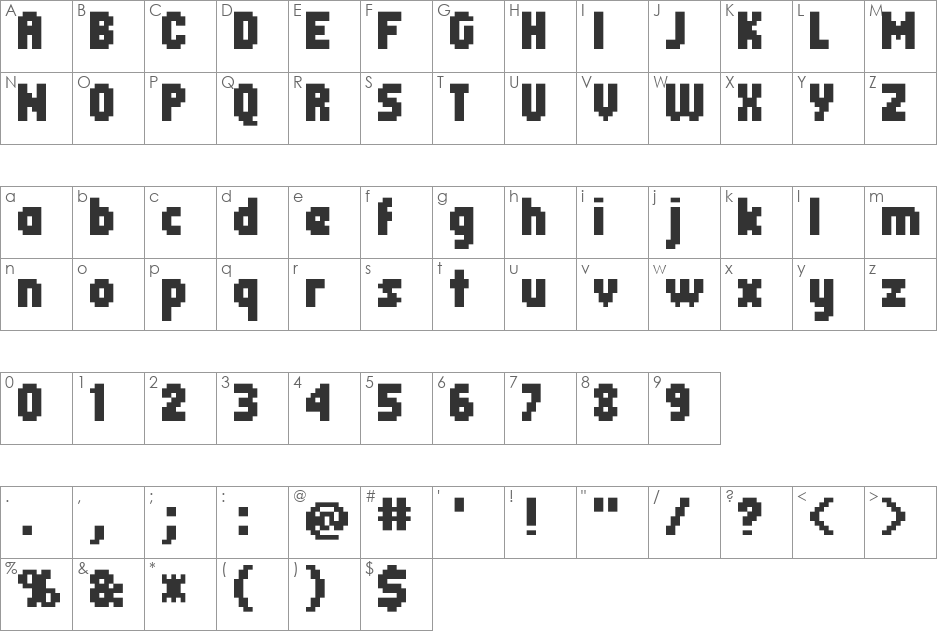 header 08_67 font character map preview
