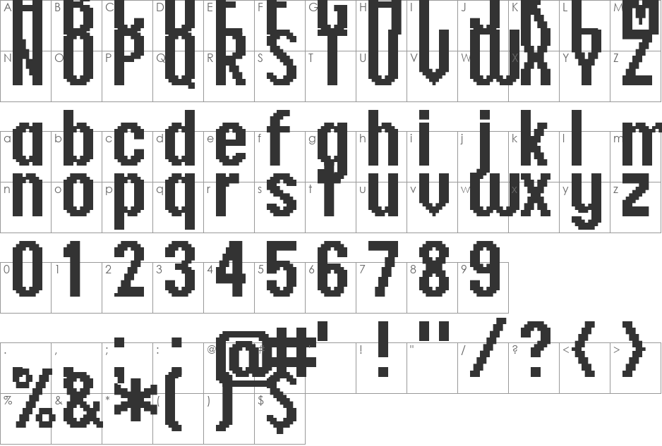 header 17_67 font character map preview