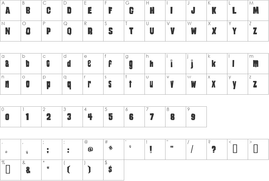Hey You Guys! font character map preview