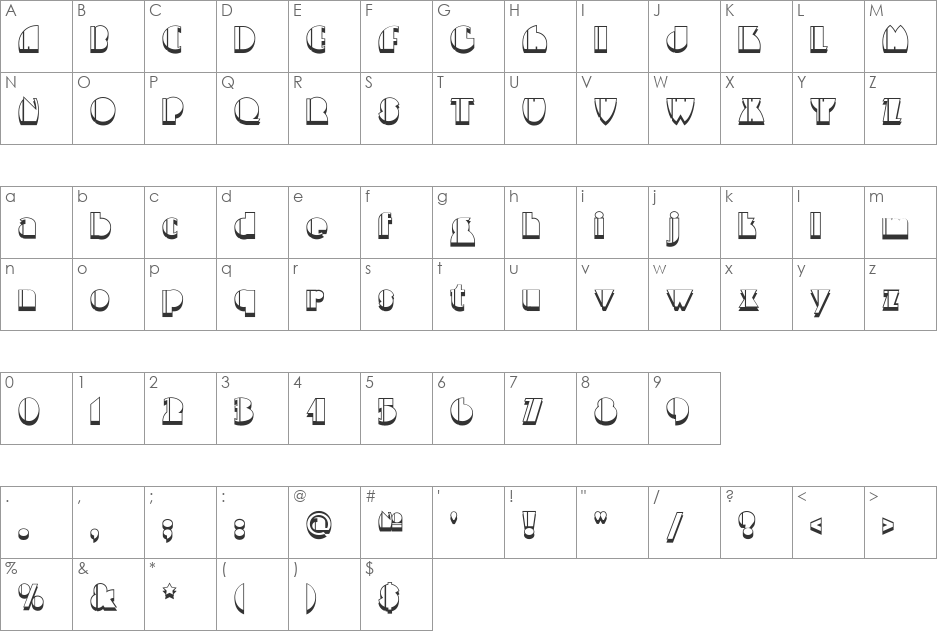 High Five Jive NF font character map preview