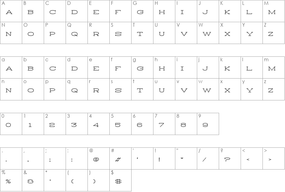 History Repeating Horizontal font character map preview