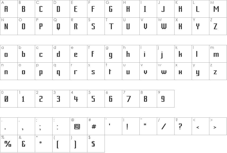 Ardour GM font character map preview