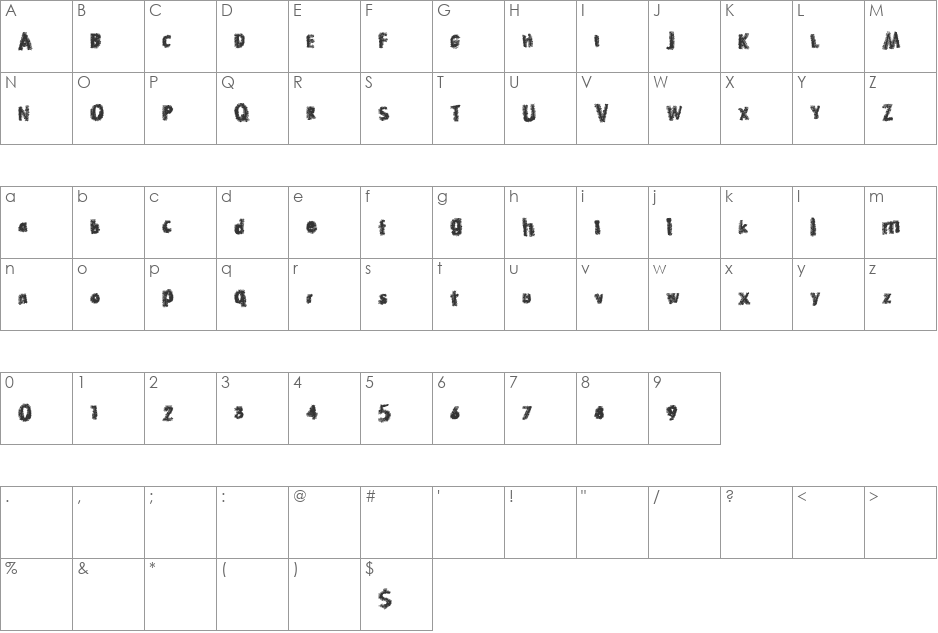 HotDiscovery font character map preview