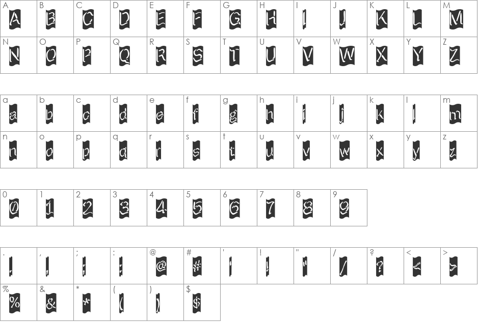 Arggh @$*#  Lite font character map preview