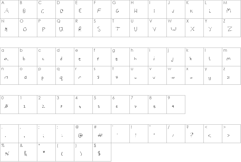 how does this look? font character map preview