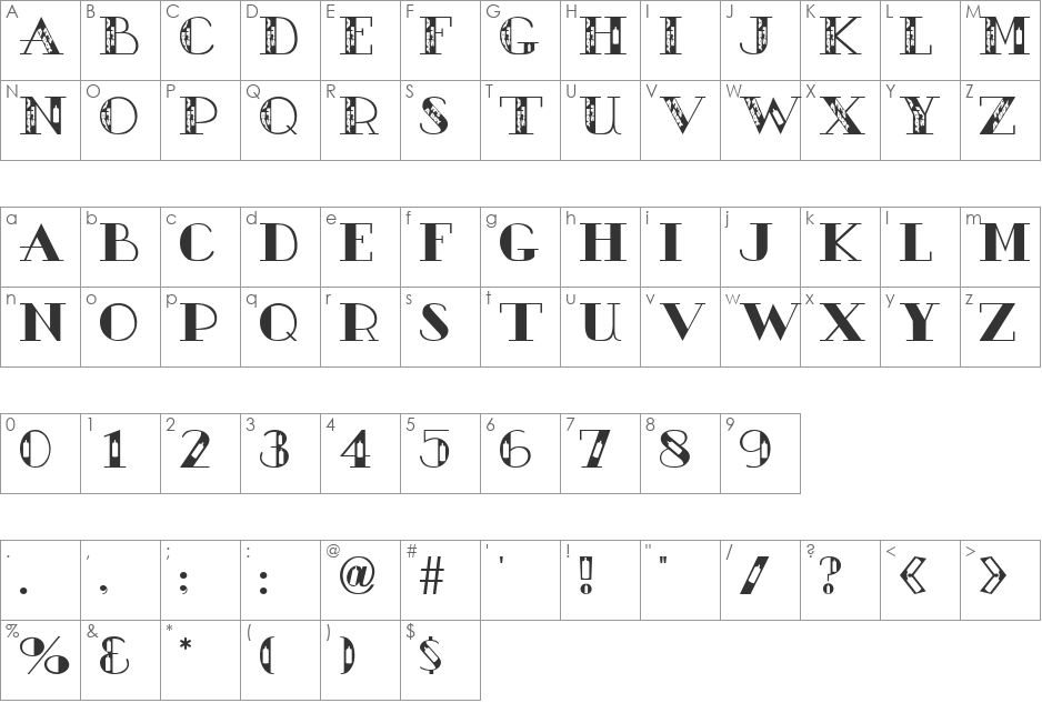 AC2-It'sABoy font character map preview