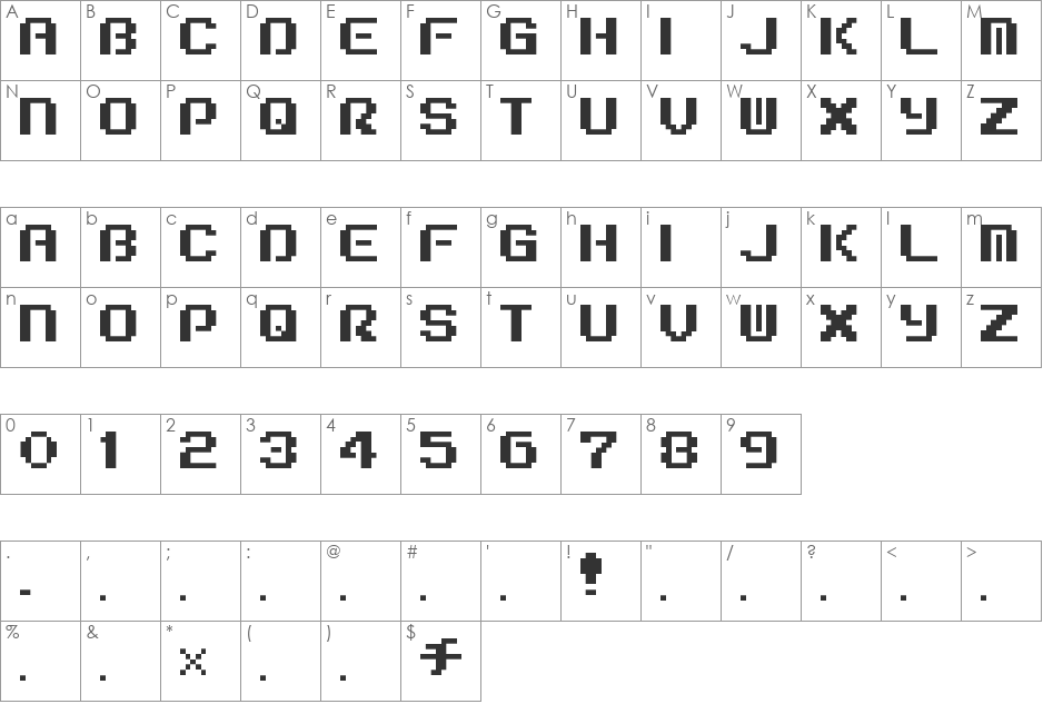 I Have Bad News! font character map preview
