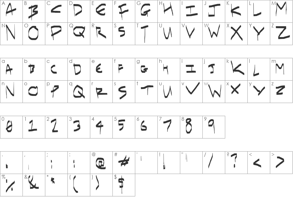 I have gone crazy font character map preview