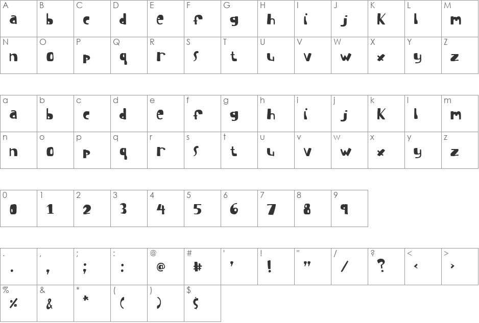 I suck at golf font character map preview