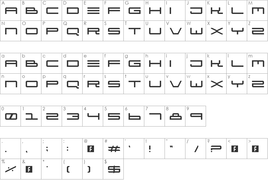 Ides of Jade font character map preview