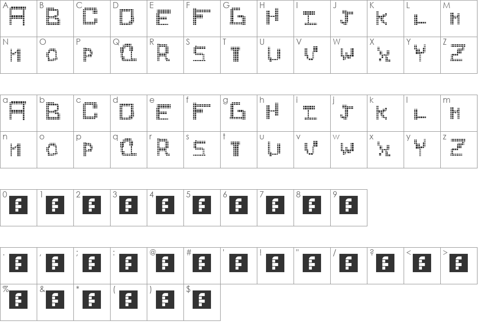 idkidk font character map preview