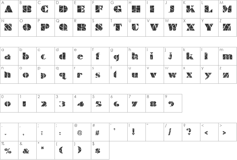 illuminate font character map preview
