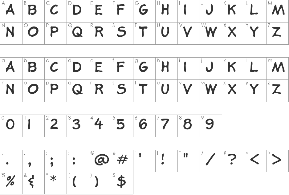 Illustrator font character map preview