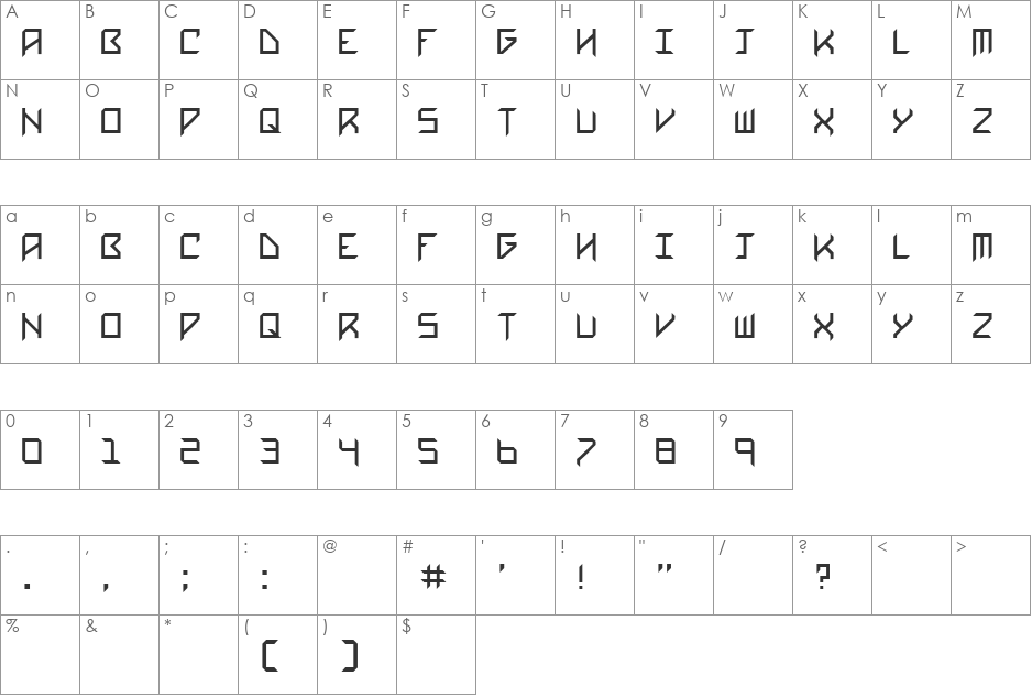Im Not Lazy font character map preview