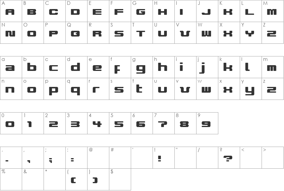 improvise v9 font character map preview