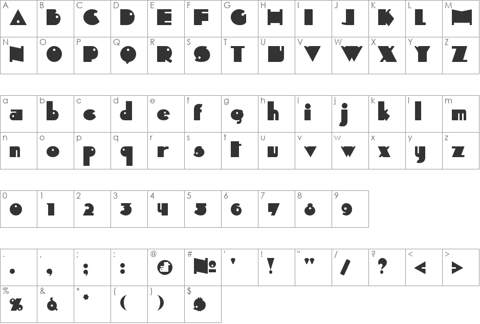 Independant - Small Caps font character map preview