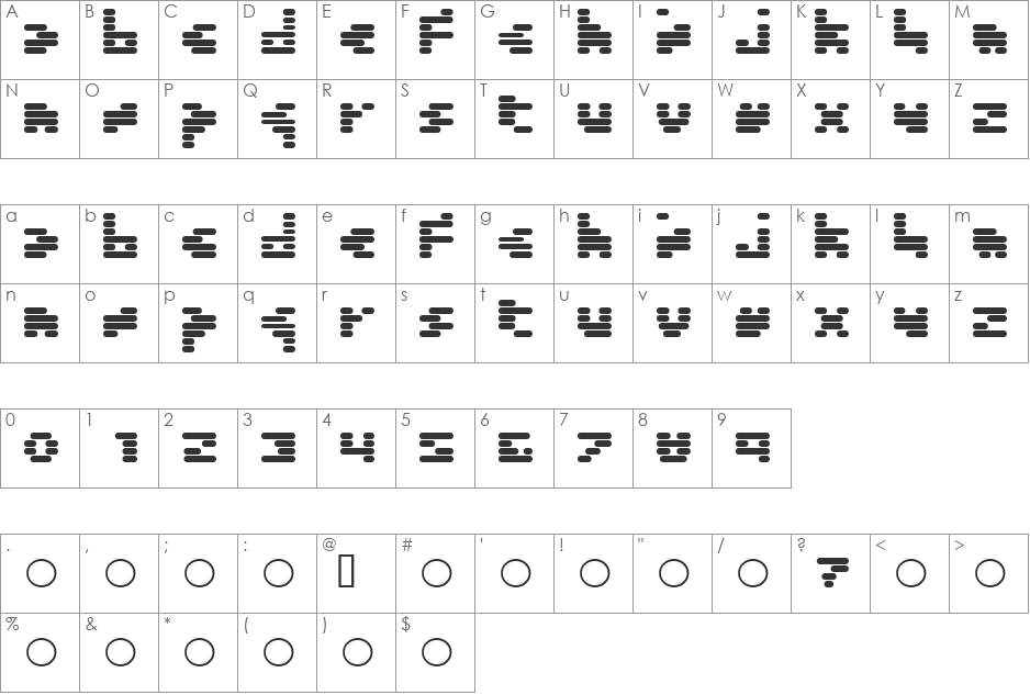 Invalid font character map preview