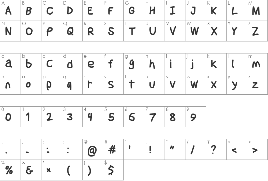 Jag Alskar Dig font character map preview