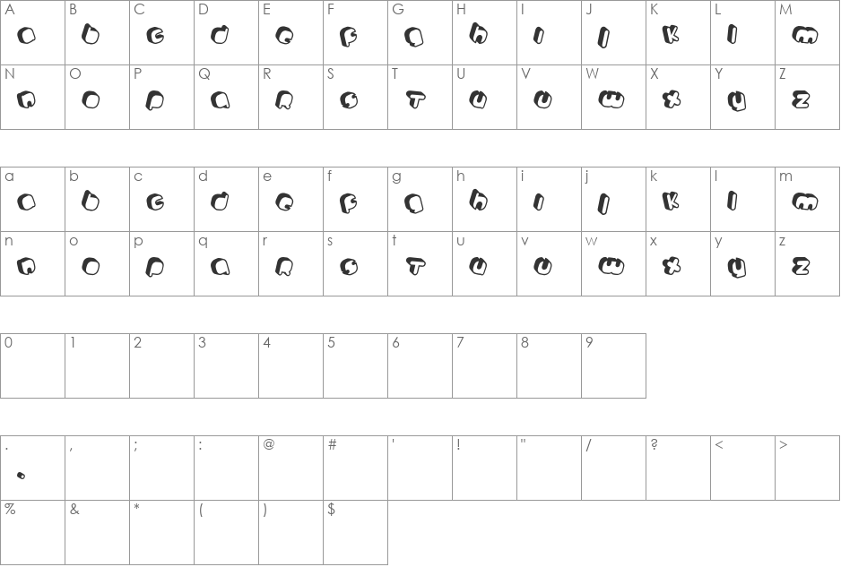 Johanneke Pro Mixed font character map preview