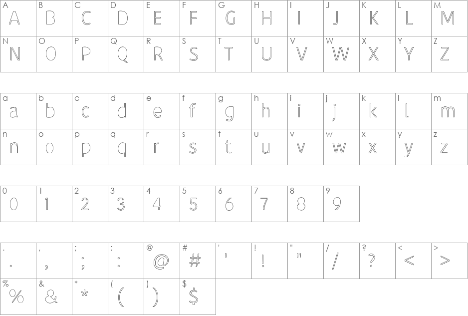 johnshandwriting font character map preview