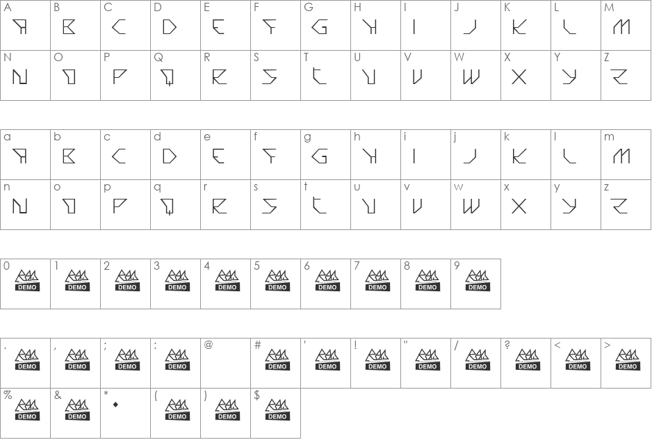 JOIA*BOLD font character map preview