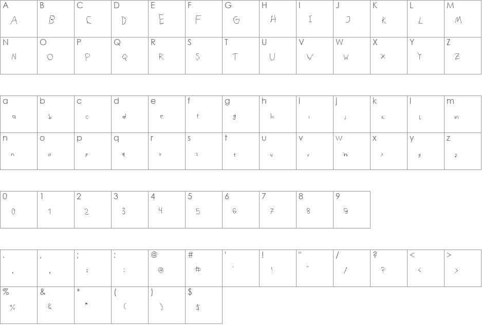 JS_Style font character map preview