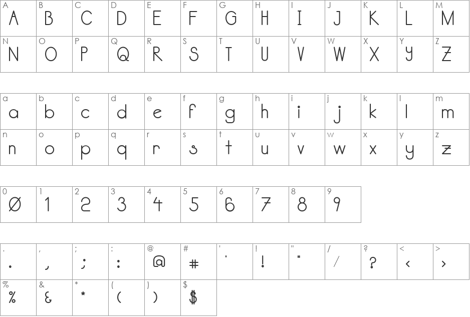 Kata Bidalan Bold font character map preview