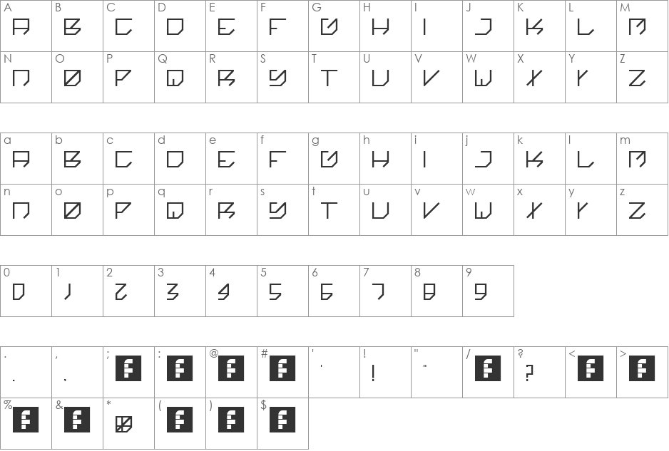 kikakee font character map preview