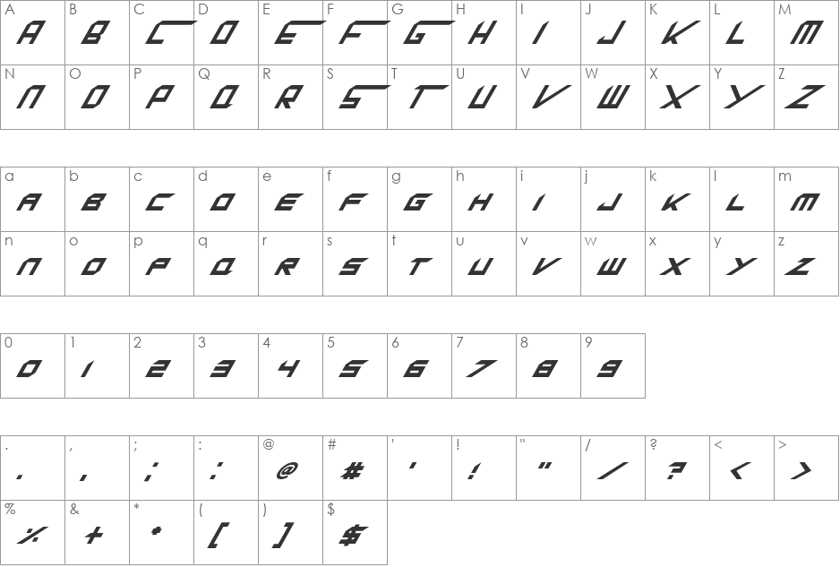 King Dubstepikz font character map preview