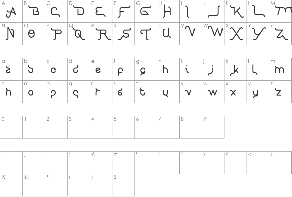 KING OF And Typography font character map preview