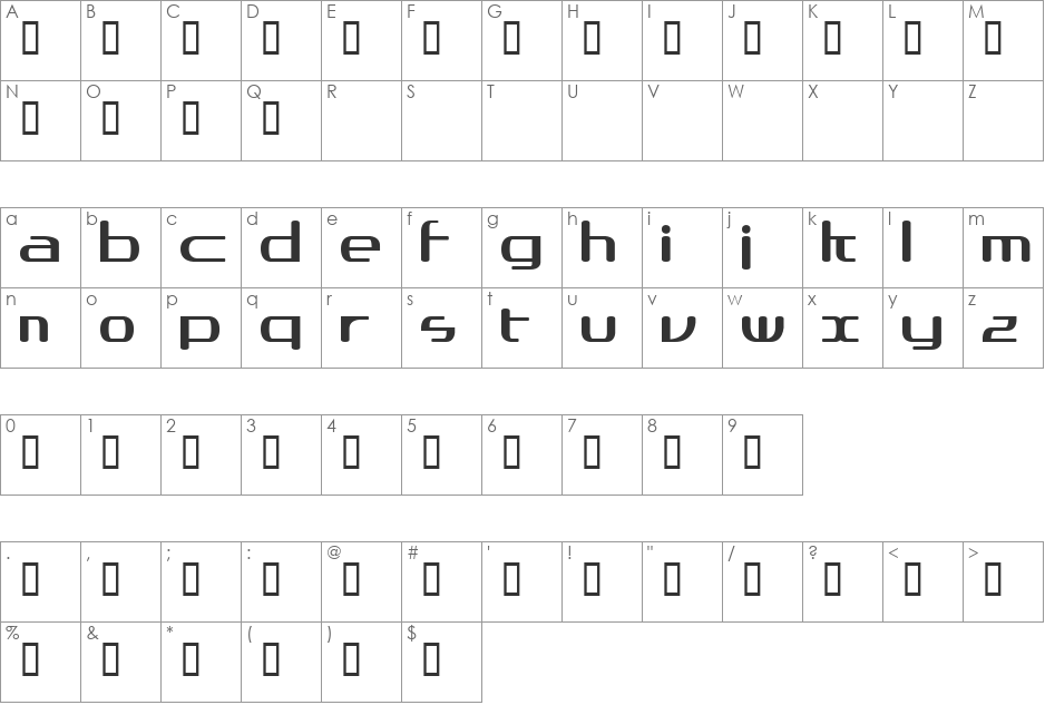 asos19101357 font character map preview