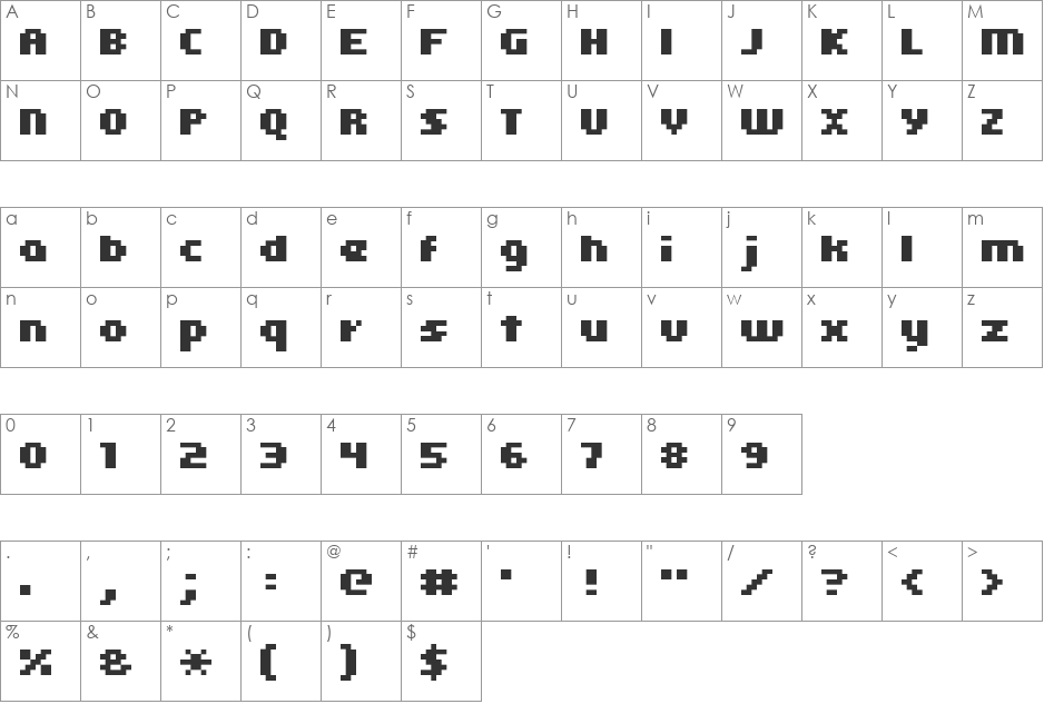 kroeger 05_65 font character map preview