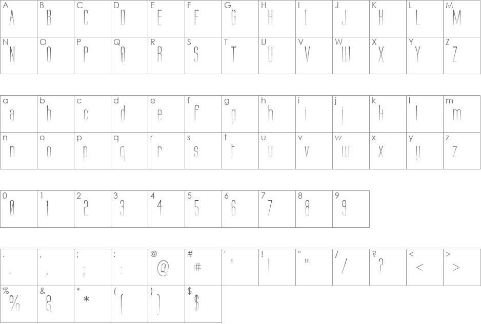 Labtop Tartan font character map preview