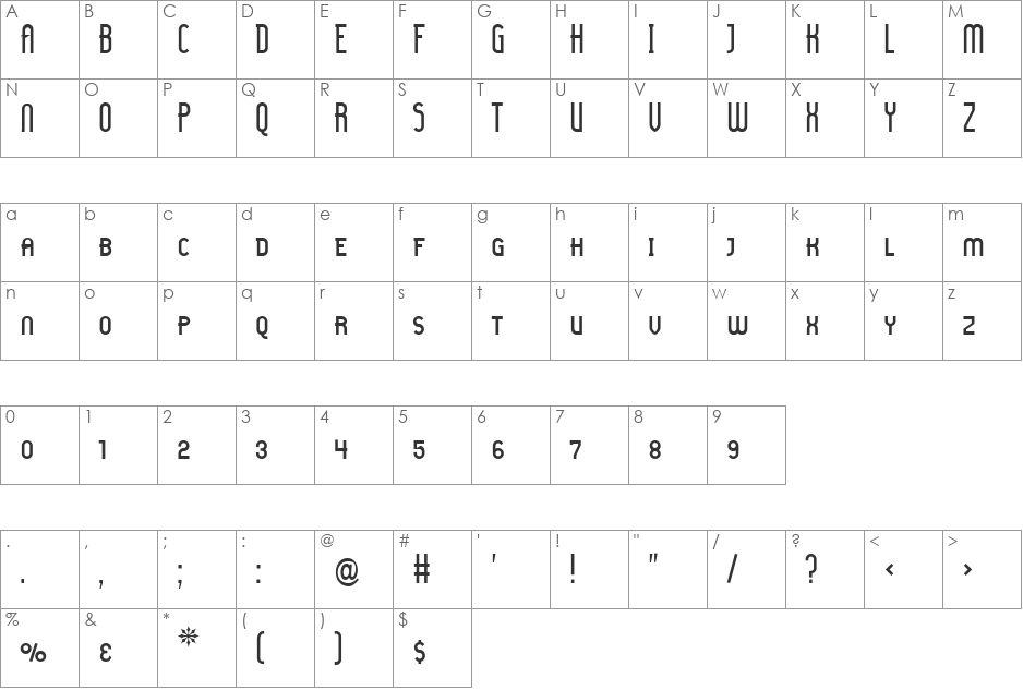 Lady Ice - Small Caps font character map preview