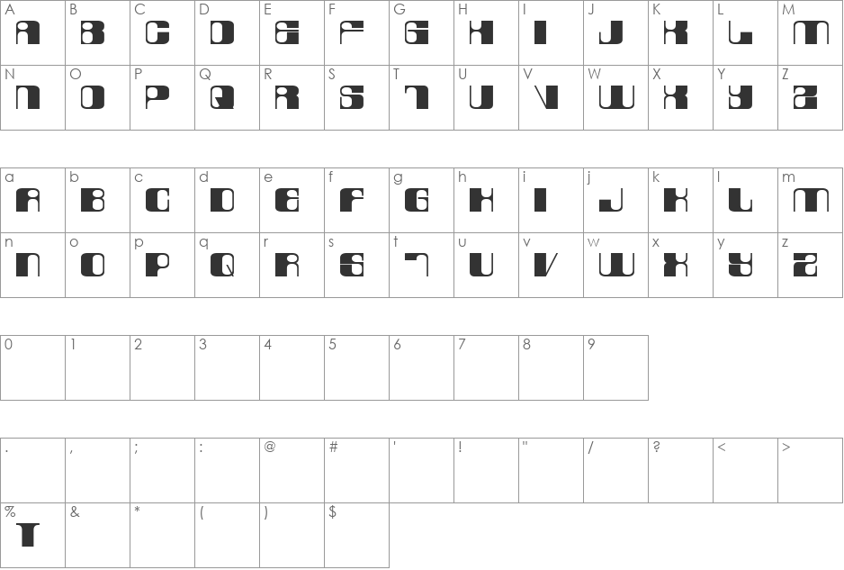 LaurelOrHardy font character map preview