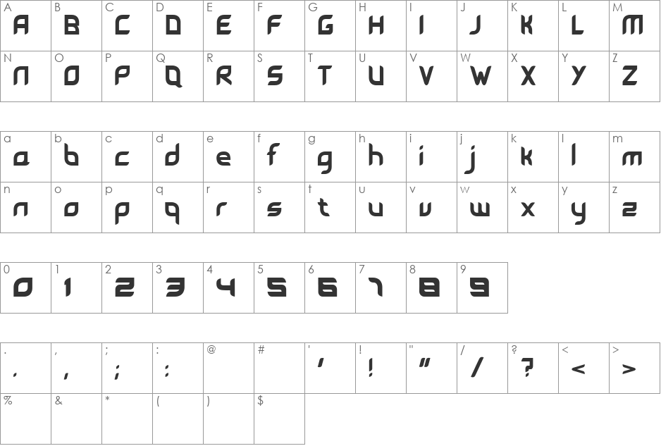 Leave font character map preview