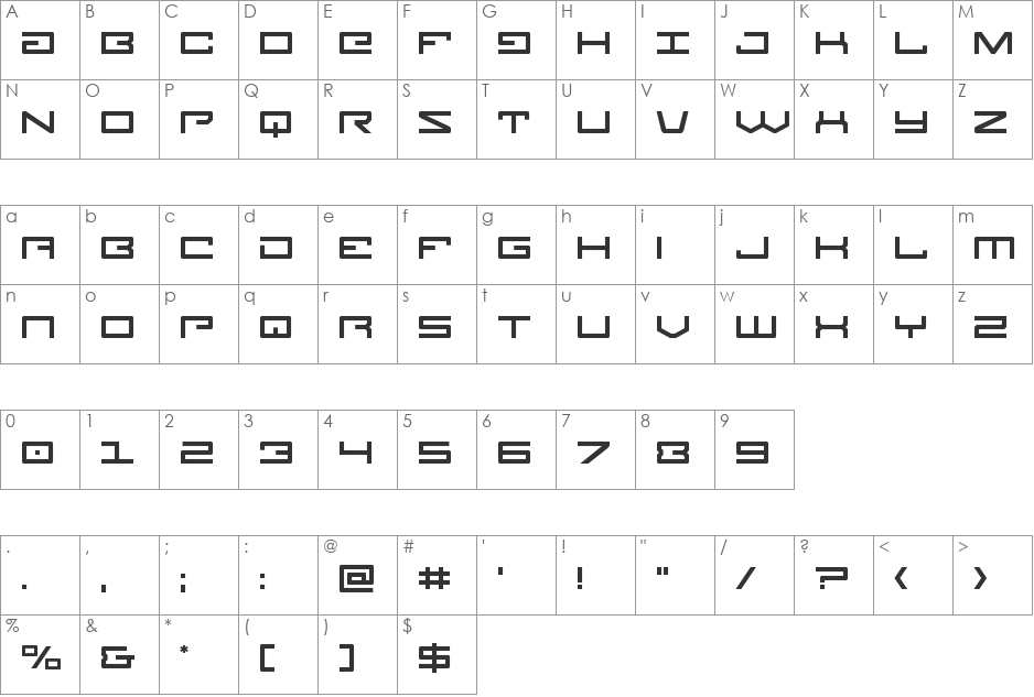 Legion Title Italic font character map preview